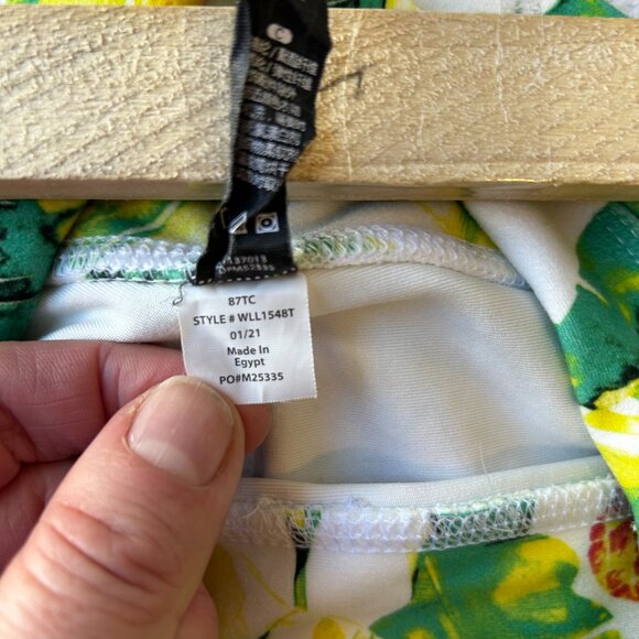 Wildfox Sport Green & Yellow “Palms & Pinas” Pineapple Print Leggings Small - Picture 6 of 8